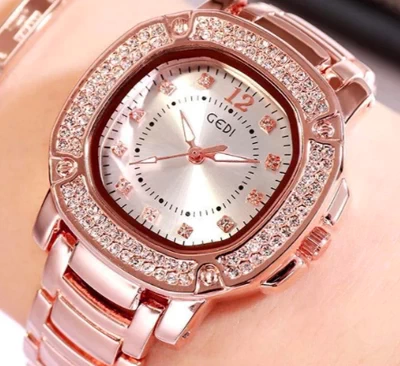 Gedi 3200 digital quartz watches for womens w diamond case